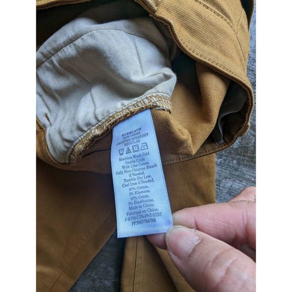 EVERLANE Cropped Straight Regular Jeans Golden Yellow - Picture 5 of 5